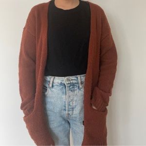Burgundy cardigan
